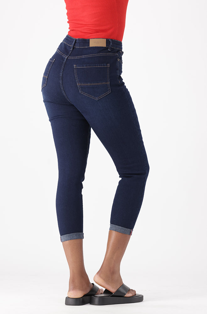 AILANY DENIM HIGH RISE SKINNY TURN UP