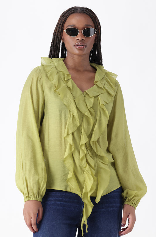 ANGELI FRILL BLOUSE