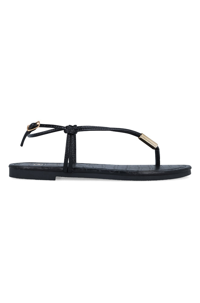 Renka sandal with gold trim