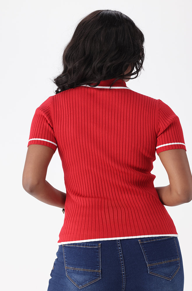LYIA GOLFER KNITWEAR TOP