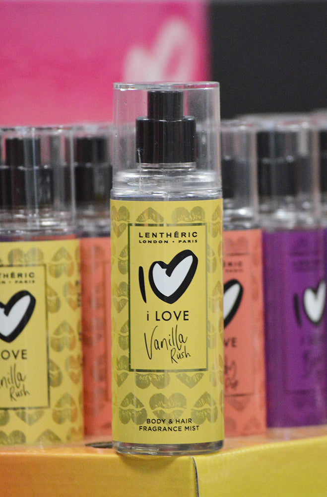 LENTHERIC I LOVE VANILLA RUSH BODY & HAIR FRAGRANCE MIST 100ML