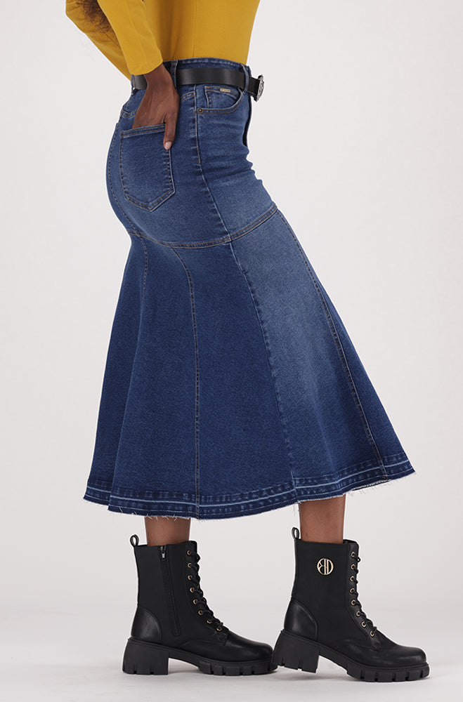 AZELIE DENIM FLARE SKIRT