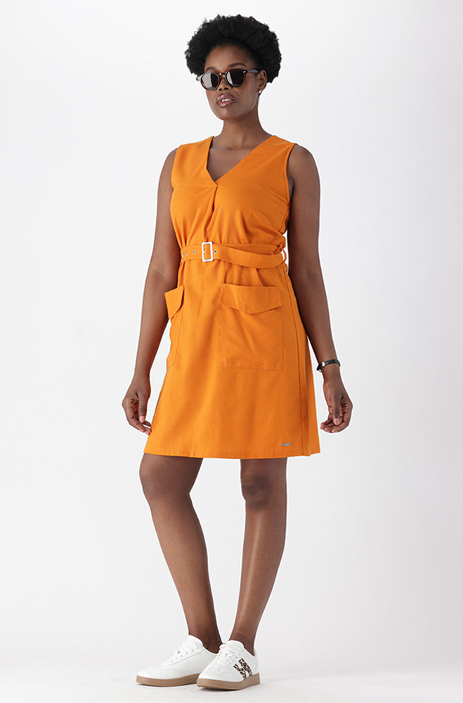 Ladies | Luz Linen Blend Belted Dress Dresses