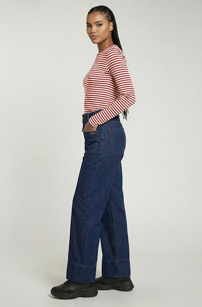 CLEO STRIPE CREW NECK TEE