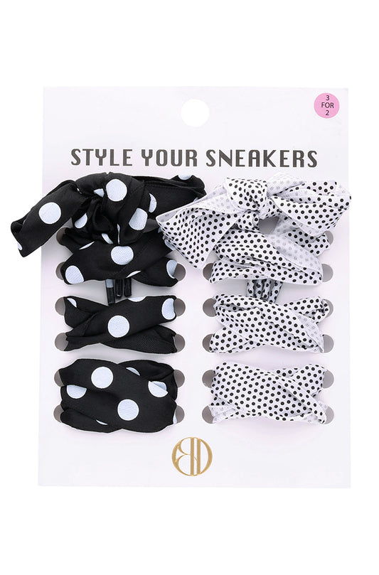 SASHA POLKA DOT SNEAKER LACES 2PK
