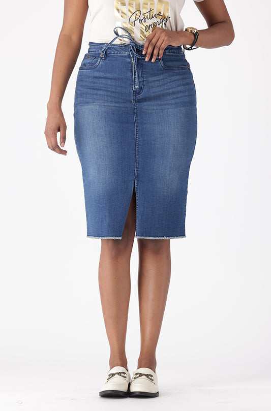 NAOME DENIM TIE SKIRT