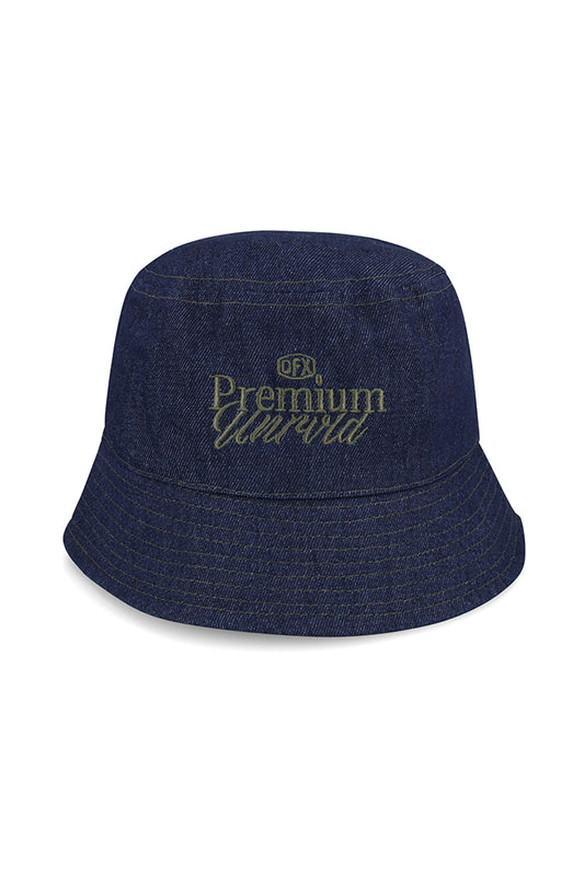 DFX UNRVLD DENIM BUCKET HAT - BLUE