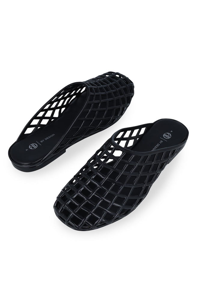 Cloe Woven caged jelly slip in mule