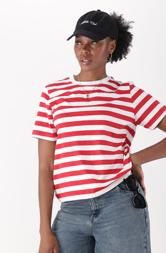 CORRIE BOXY FIT STRIPE TEE