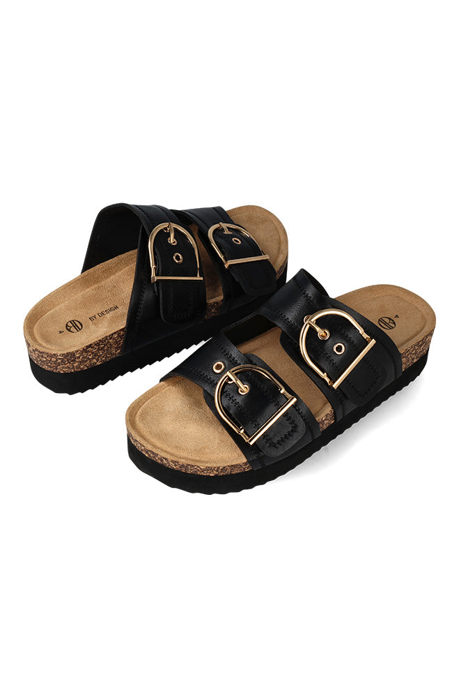 Debora Double buckle platform sandal