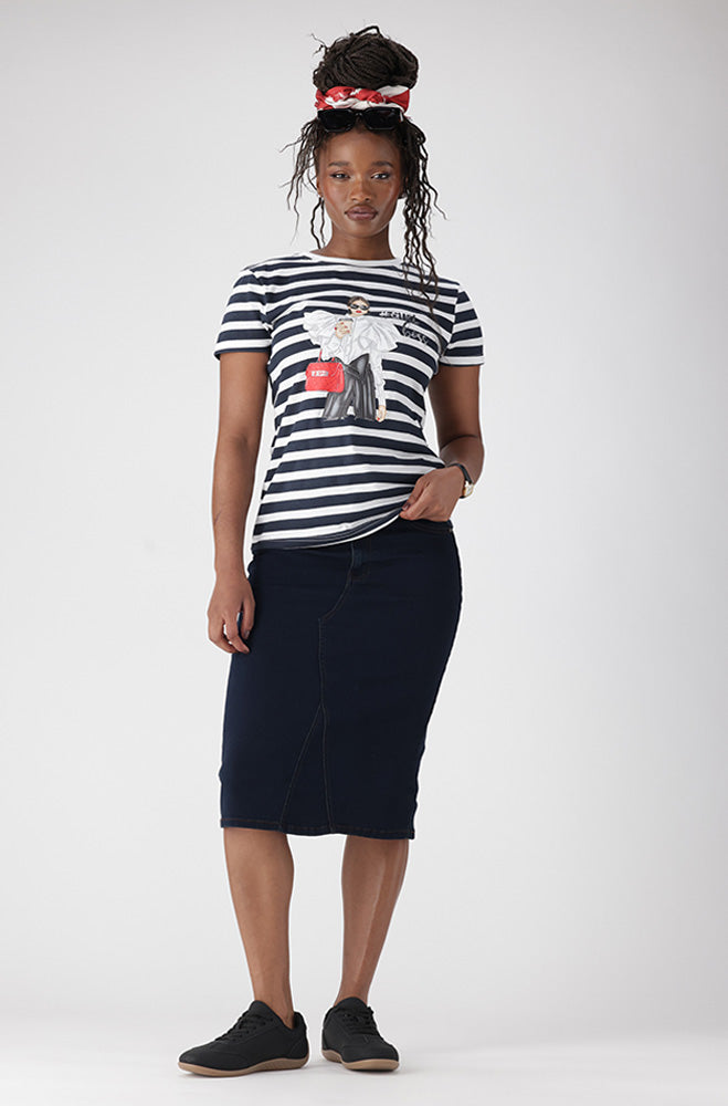 JESSIE DENIM TUBE SKIRT