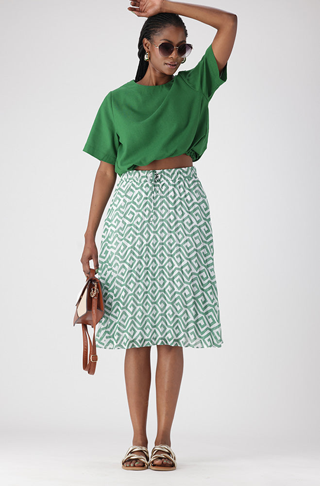 IVA LINEN BLEND DRAWCORD TOP