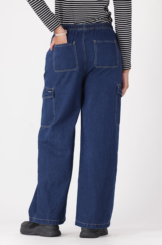 RHEA DENIM UTILITY WIDE LEG