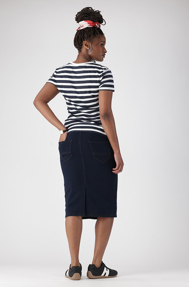 JESSIE DENIM TUBE SKIRT