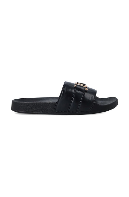 Chloe Gold trim quilted slide