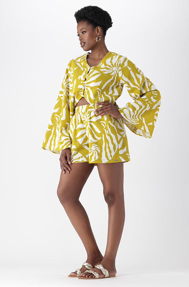 MELIA LINEN BLEND SHORTS