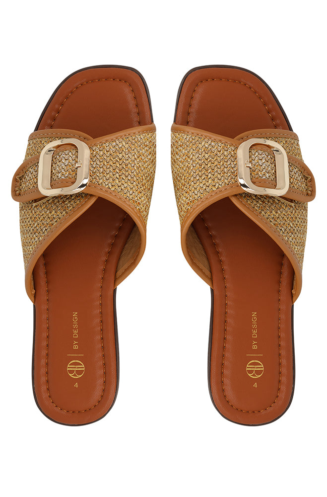 Lebo-Raffia buckled upper sandal