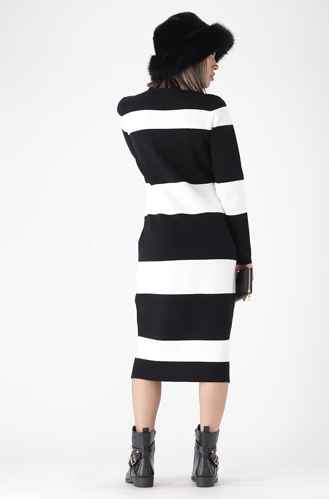 CELESTE STRIPE KNITWEAR DRESS