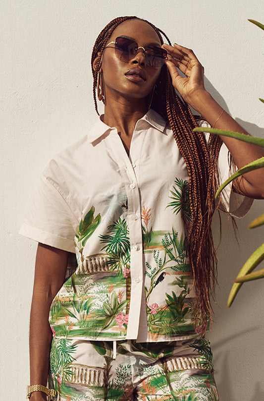 ALLEGRA PRINTED BOXY SHIRT