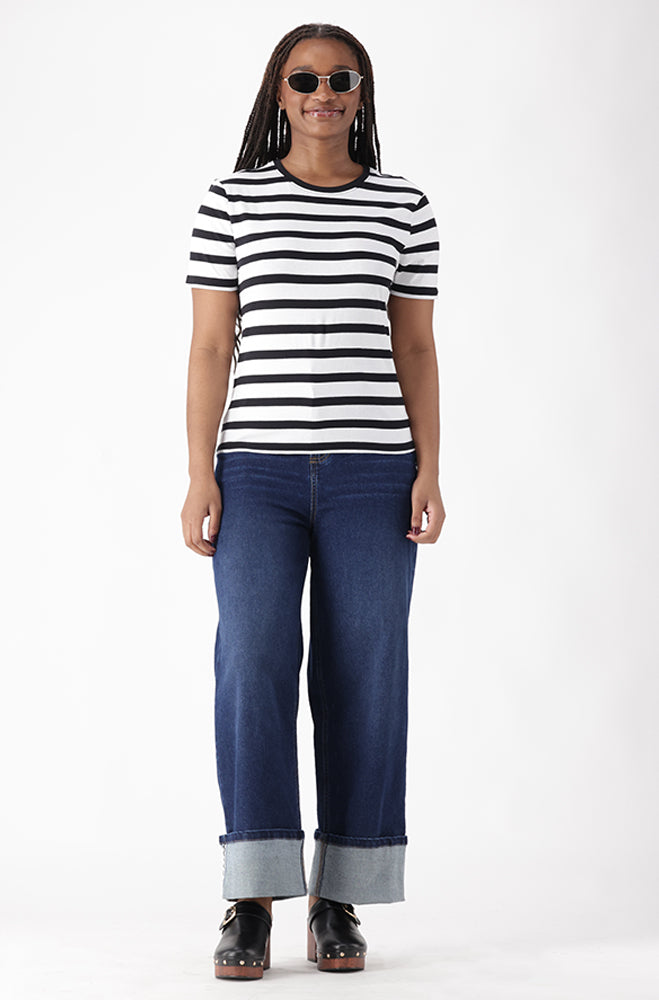 LUNA DENIM HIGH RISE WIDE LEG