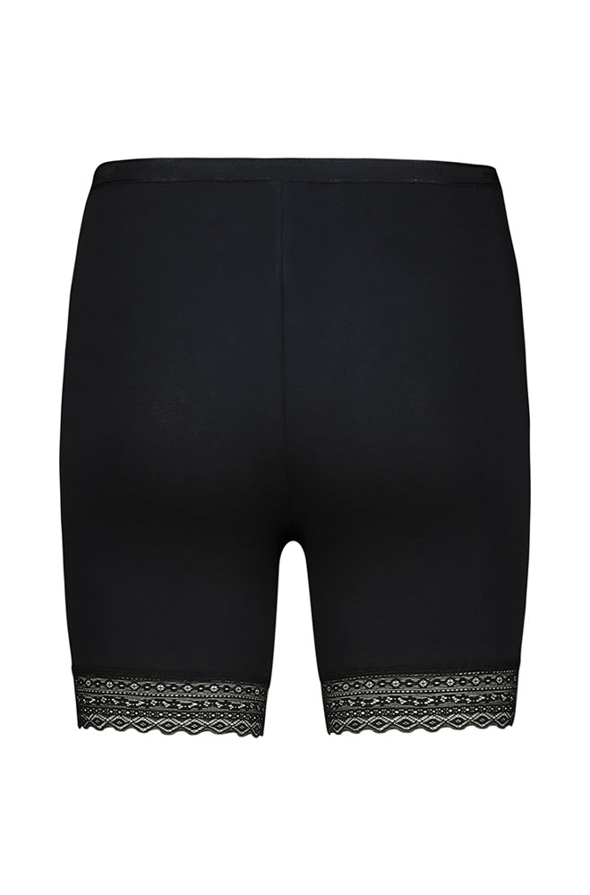 Lace Edge Cotton Lycra Cycle Shorts _ 168499 _ Black