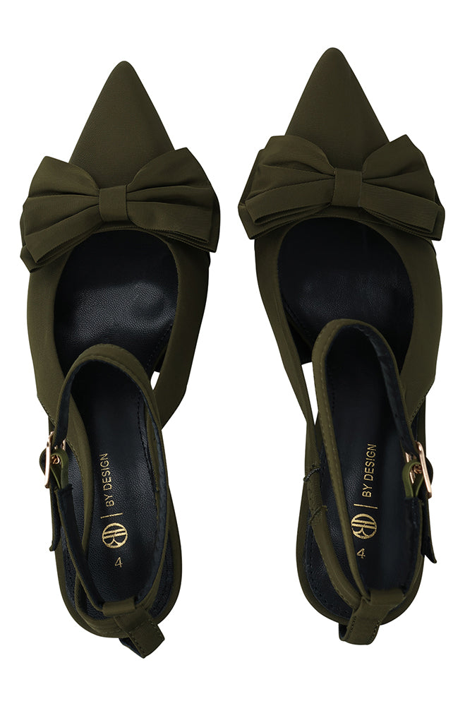 Candi slingback heel with bow detail