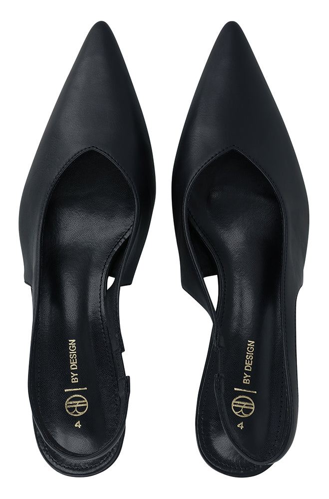 Lola Basic court PU slingback kitten heel