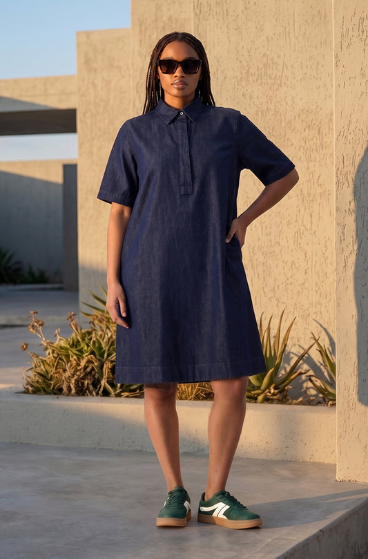 LILIANA DENIM SHIRT DRESS