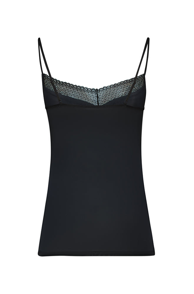 Kendra Lace Front Adjustable Strap Cami _ 168059 _ Black