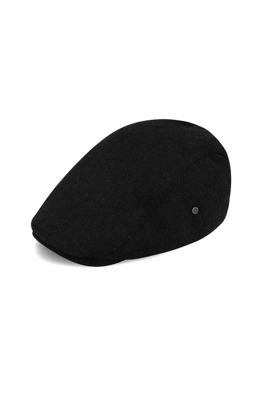 IVY NEWSBOY HAT - BLACK