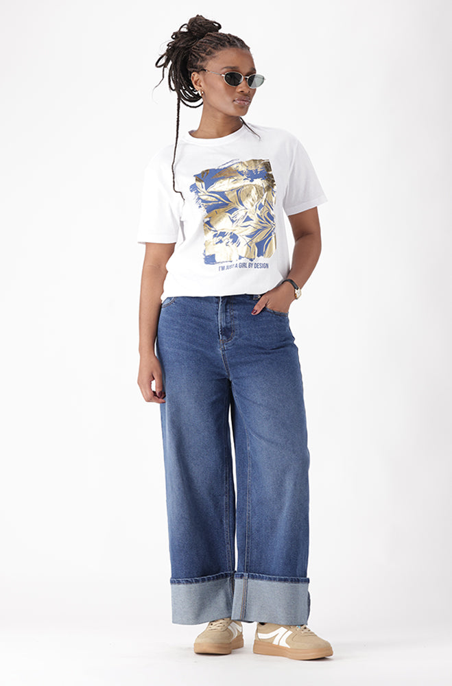 LUNA DENIM HIGH RISE WIDE LEG