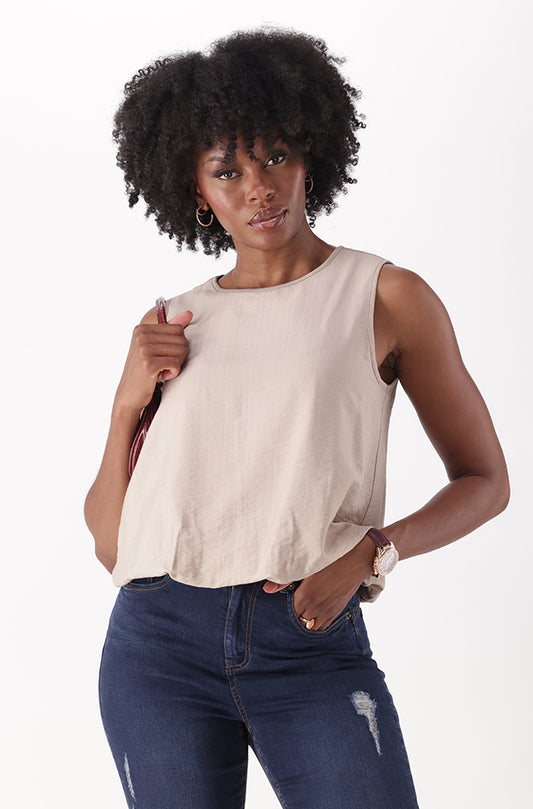 CINDY BUBBLE HEM TOP
