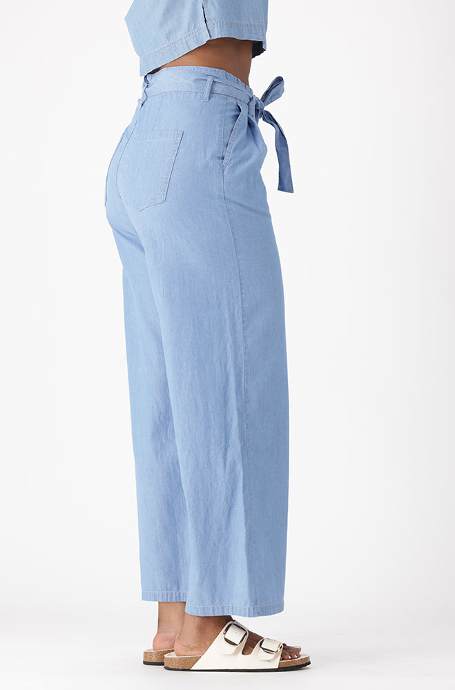 MAXINE DENIM LIGHTWEIGHT WIDE LEG PANTS