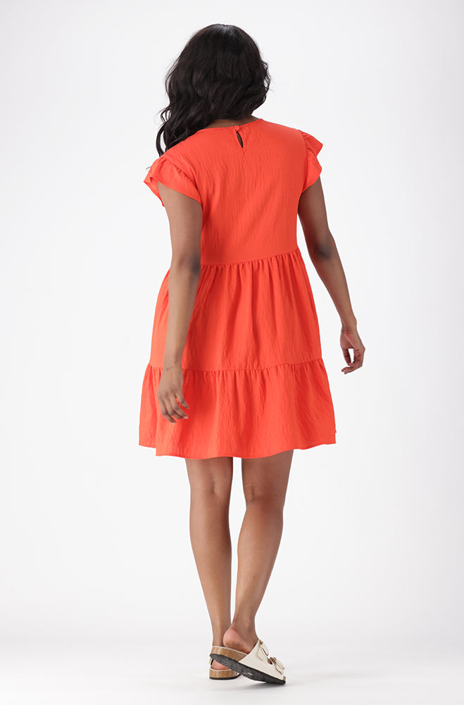 EMMY FLUTTER SLEEVE DRESS