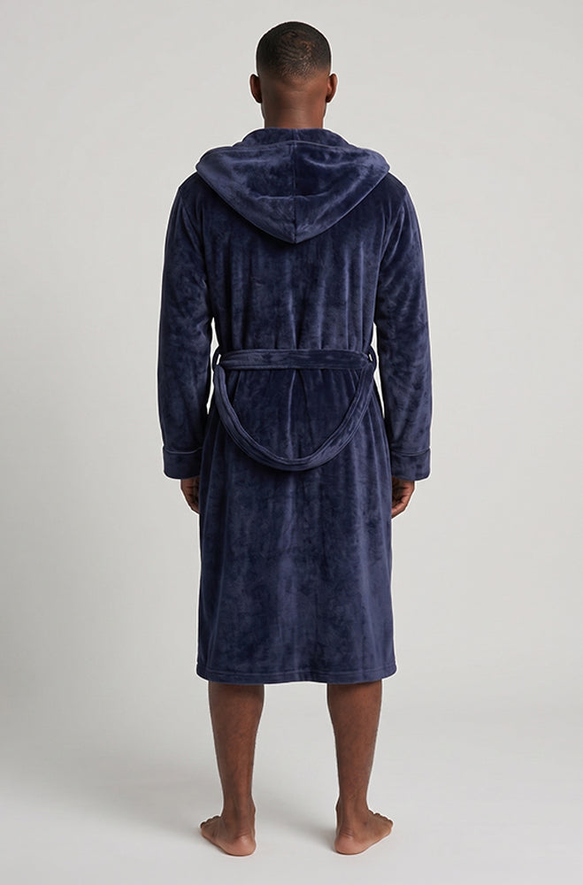 WRAP GOWN WITH HOOD