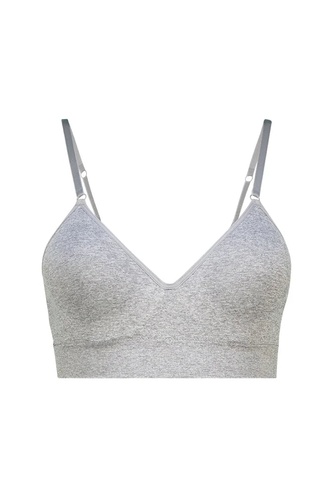 Isla Seamfree Bra Top _ 147751 _ Grey Mel