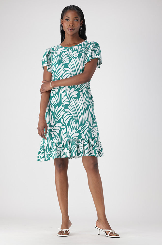 ALICE TULIP SLEEVE SHIFT DRESS