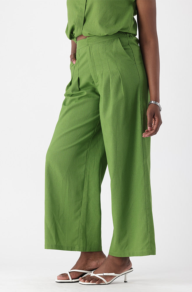 Ladies | Andrea Linen Blend Pleated Pants Pants