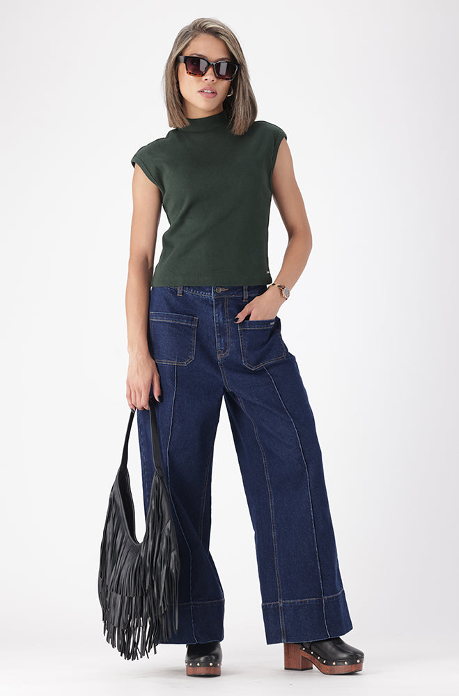 ALLY RIBBED TURTLE NECK