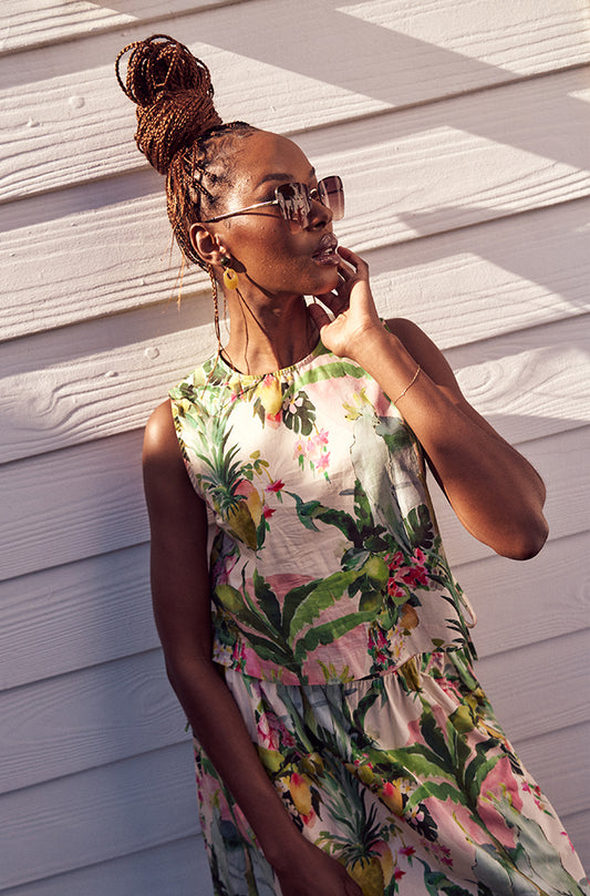 SELAH PRINTED SLEEVELESS TOP