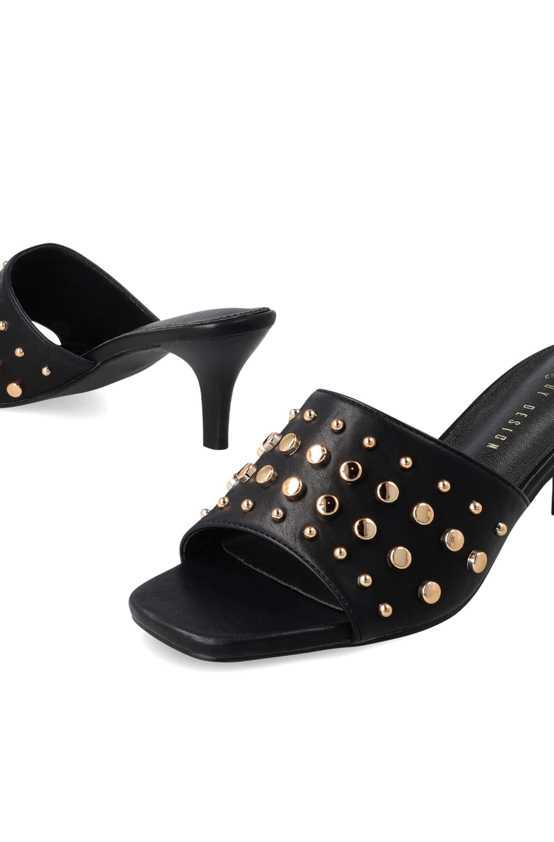 Footwear | Robz Studded Mule Kitten Heel Heels