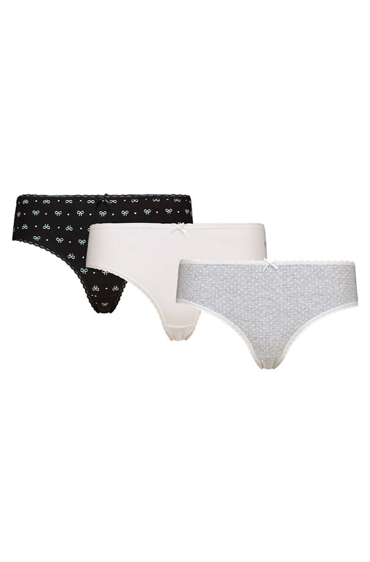 JUNE COTTON RICH BIKINI 3PK