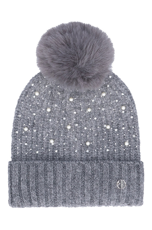 ALARA PEARL POMPOM BEANIE