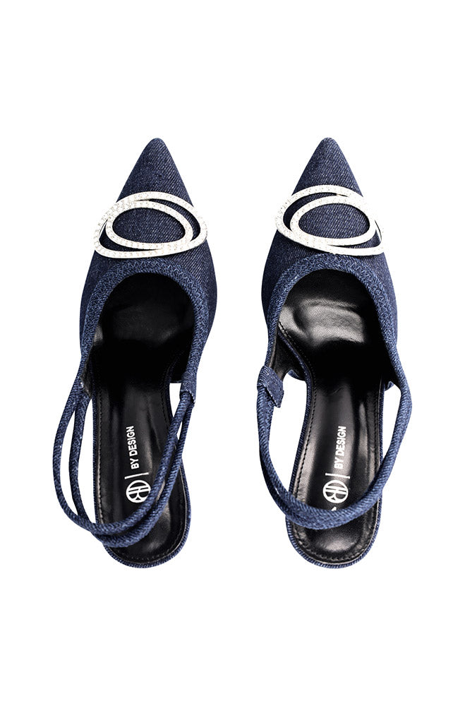 Footwear | Andie Diamante Denim Slingback Heel Heels