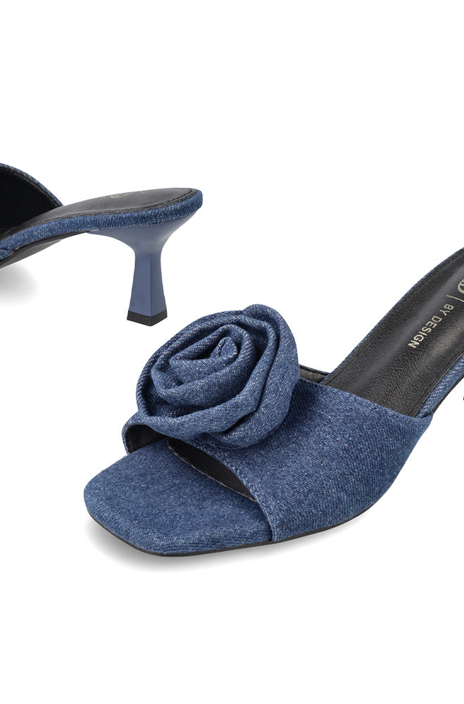 Footwear | Roslyn Denim Kitten Heel Heels