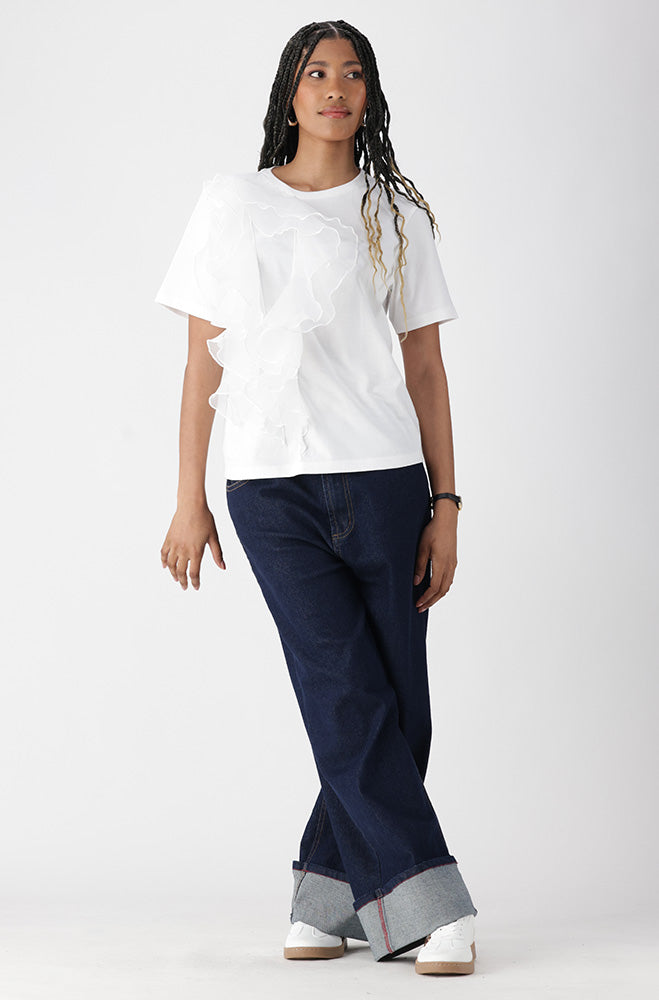OLIVIA FRILL TEE