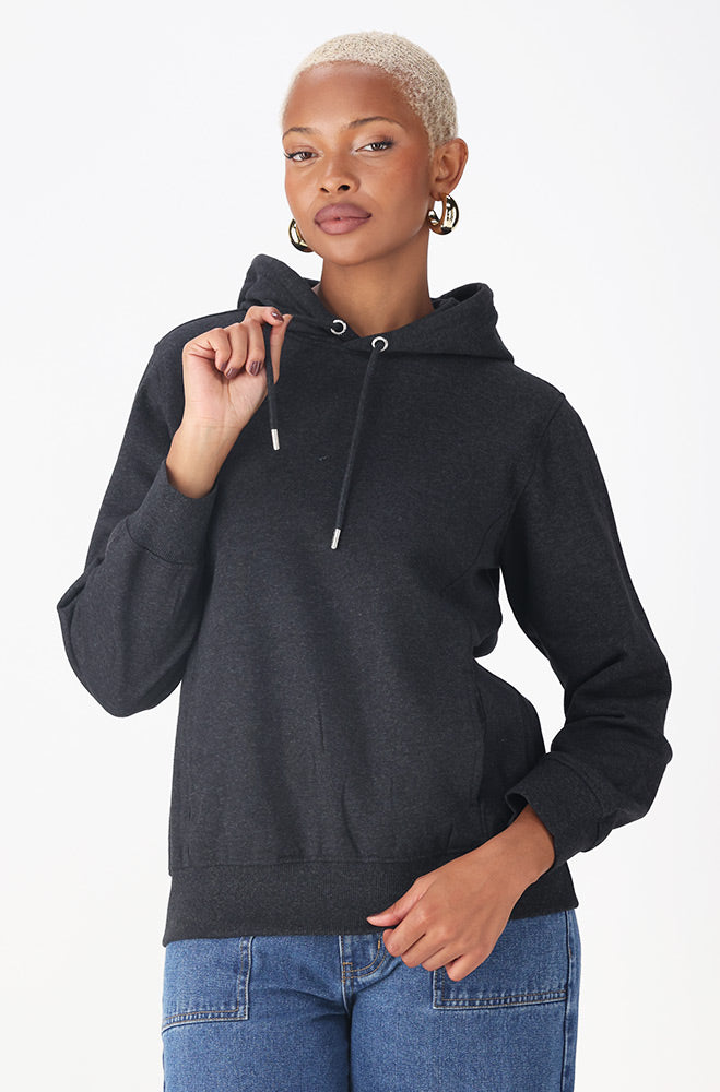Ladies | South Side Fleece Hoodie _ 156261 Charcoal Mel Hoodies