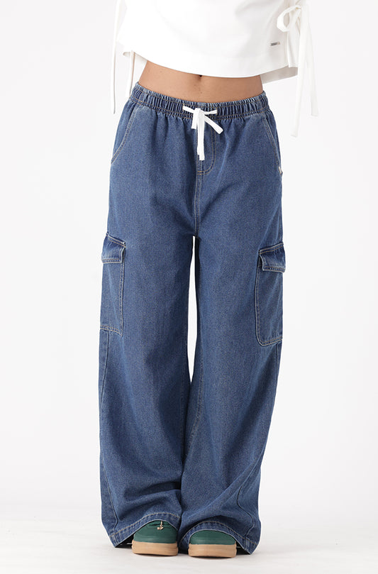RHEA DENIM UTILITY WIDE LEG