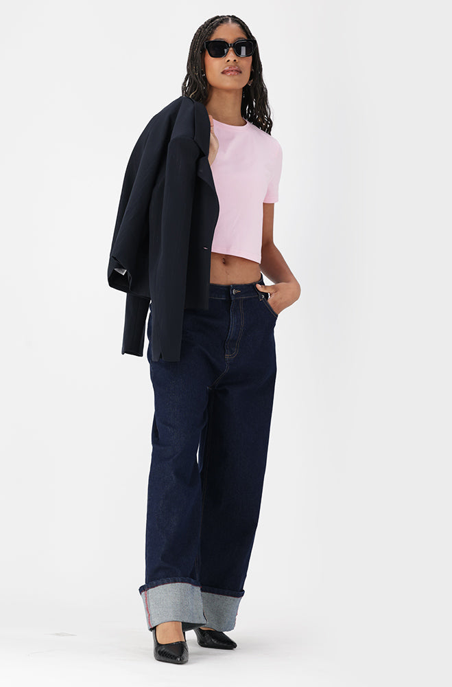 Ladies | Coco Pinstriped Blazer _ 162810 Navy Sport Jackets