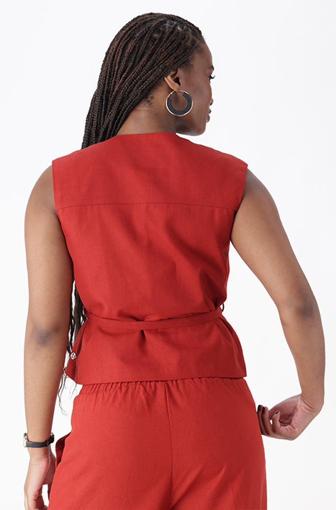 KYRA BELTED WAISTCOAT